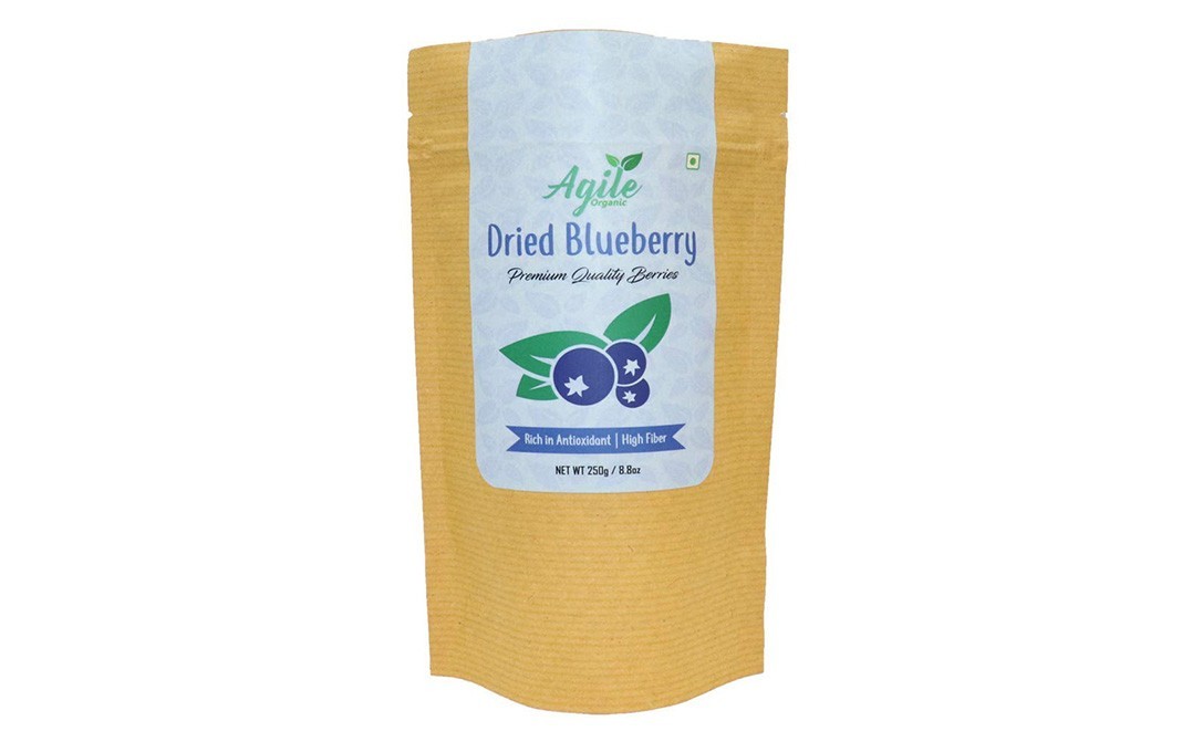 Agile Organic Dried Blueberry    Pack  250 grams